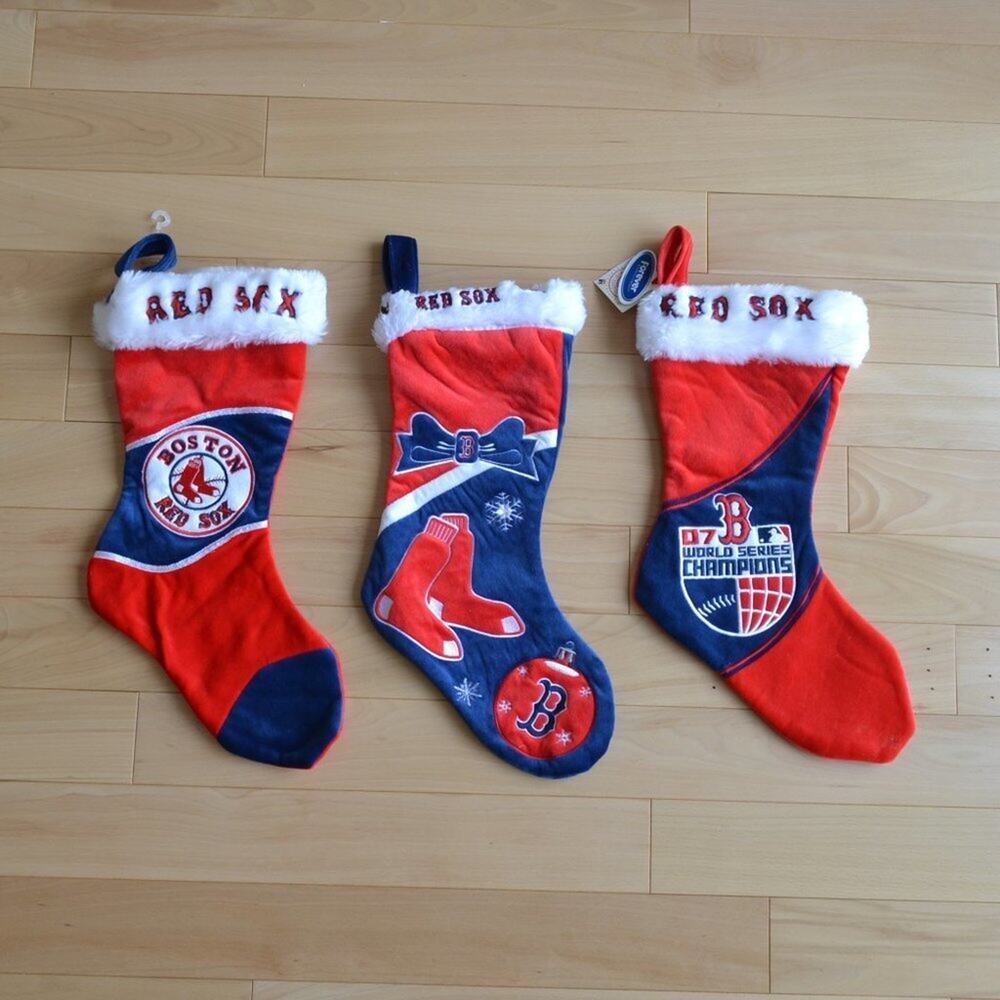 NWT Boston Red Sox Christmas Bundle Stockings Ornament